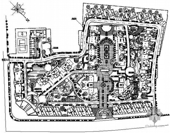 cad小区平面规划图资料下载-某小区景观规划平面图