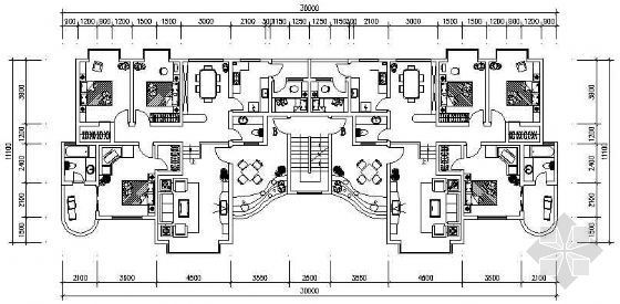 四室两厅两卫一厨户型资料下载-四室两厅一厨两卫143平米