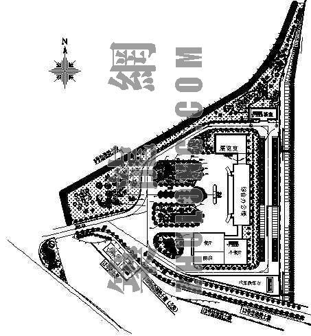 办公中心绿化资料下载-某厂区办公楼前绿化