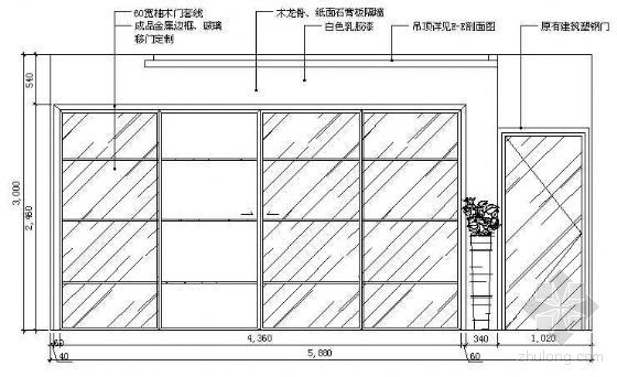 cad客厅电视柜立面图资料下载-起居室立面图