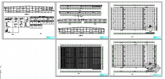 16t行车钢结构厂房图纸资料下载-某钢结构厂房全套图纸