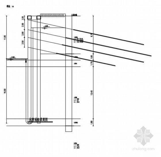 锚杆排桩图纸资料下载-城市广场深基坑围护结构计算书（排桩 预应力锚杆）
