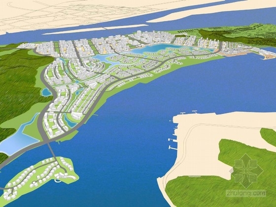 休闲养老社区资料下载-[浙江]生态休闲型岛屿城市规划设计方案