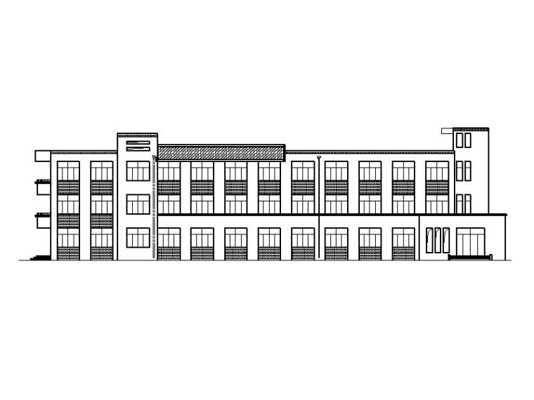 中学宿舍平面图资料下载-[宁夏]市级现代风格中学宿舍楼及食堂施工图