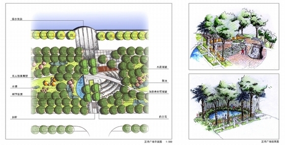 [广东]城市滨水人文生态综合公园景观规划设计方案-景区平面图及效果图