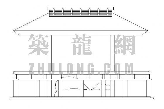 青石板嵌草路详图资料下载-观水台及草亭详图