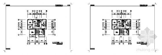 弧型楼梯CAD平面图资料下载-N型户型转角平面图