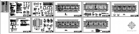 宿舍楼建筑及结构图资料下载-某六层砖混宿舍楼结构图