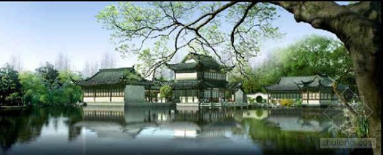 中式古典建筑效果图资料下载-古典园林效果图集