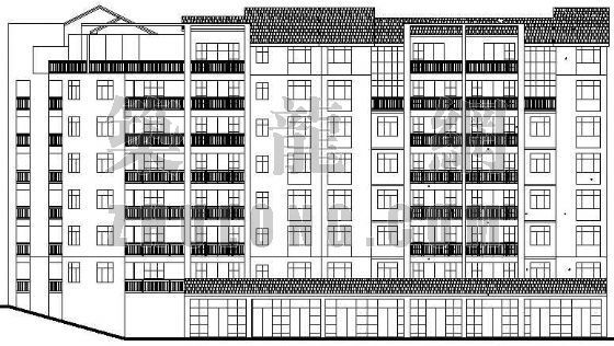 公寓楼建筑设计cad资料下载-某著名高校公寓楼建筑设计方案（E栋）