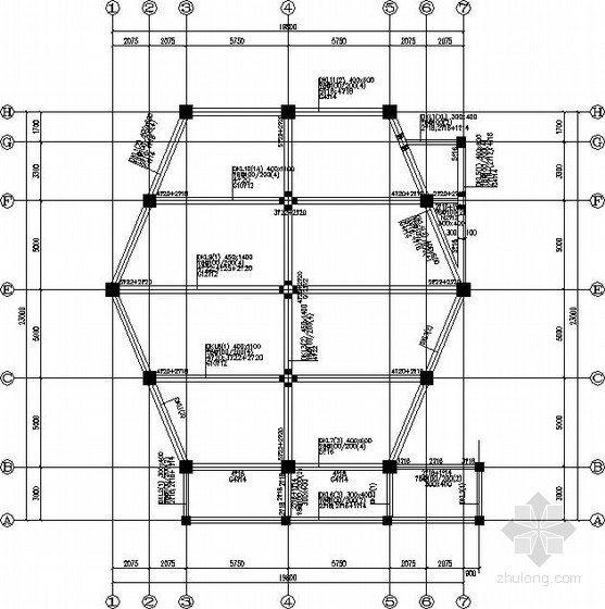 阶梯教室建筑cad资料下载-民族中学二层阶梯教室结构施工图