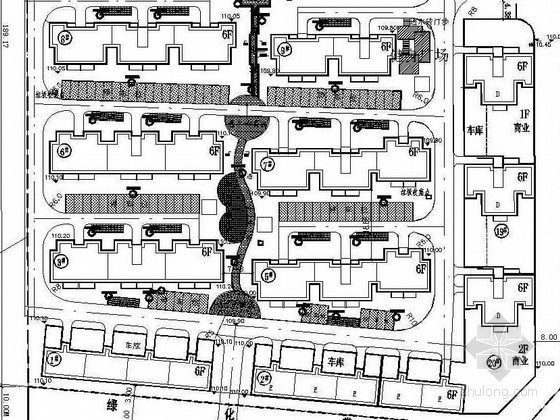 小区景观布置cad图纸资料下载-小区景观布置设计图