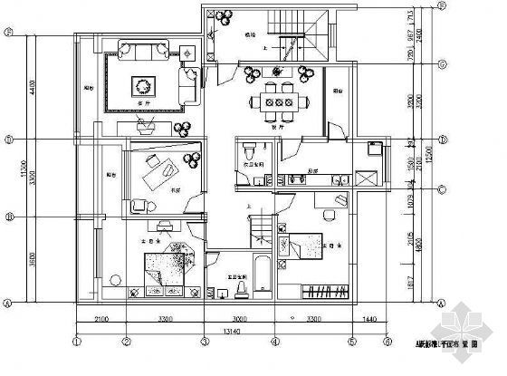 6层住宅户型图纸资料下载-四个户型图纸