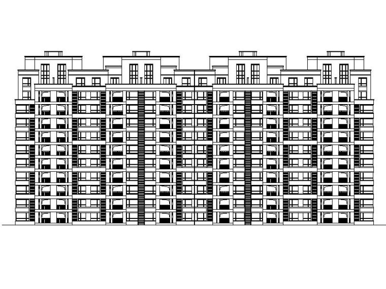 现代风格11层住宅楼小区资料下载-[浙江]高层低密度中档精品塔式住宅楼建筑施工图（含效果图）