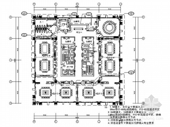 二室二厅欧式装修设计图资料下载-[江苏]中台合资大饭店会议室装修设计施工图（含效果）