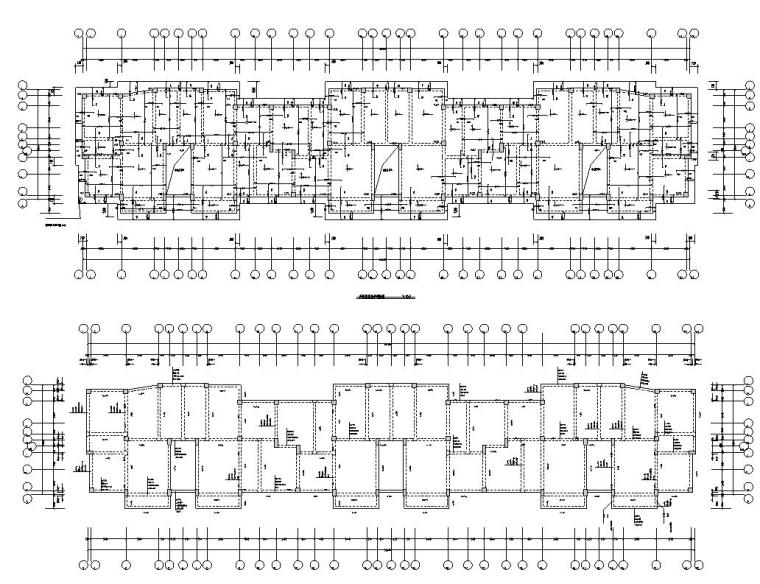 某七层框架一字型坡屋面住宅楼毕业设计（4000平米）-顶梁结构图