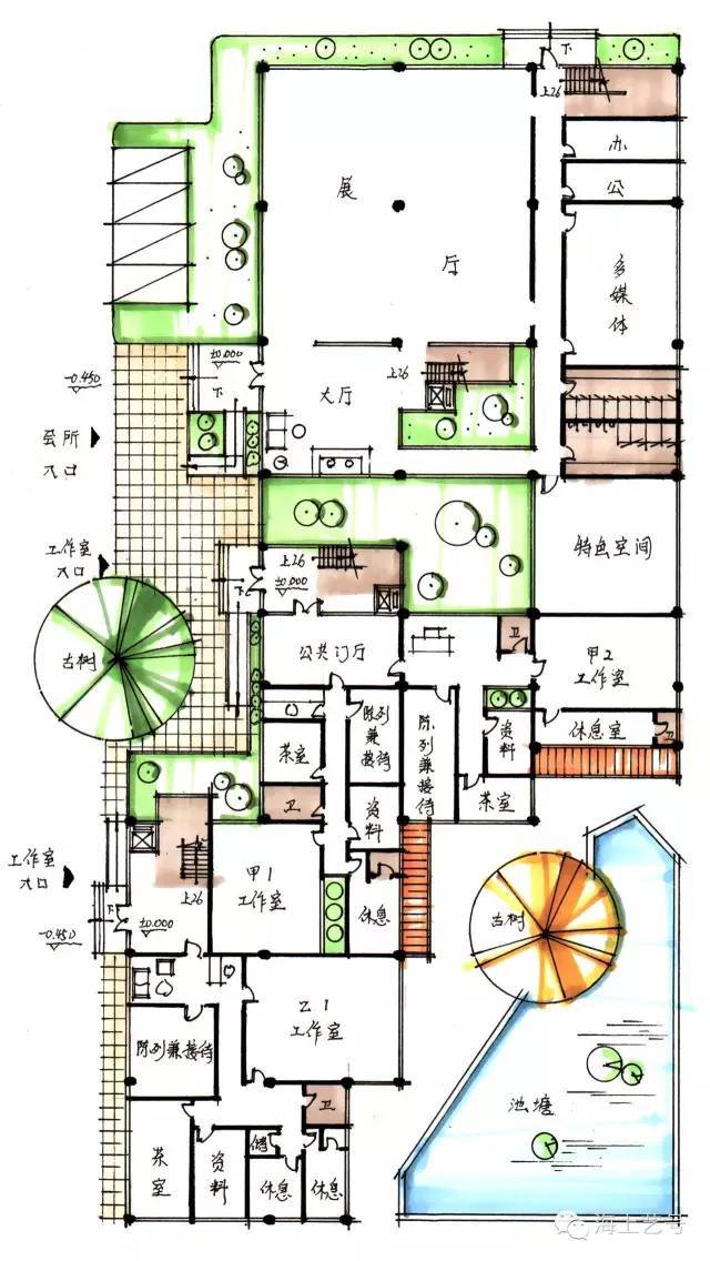 建筑考研快题临考技巧之[平面强心剂]_11