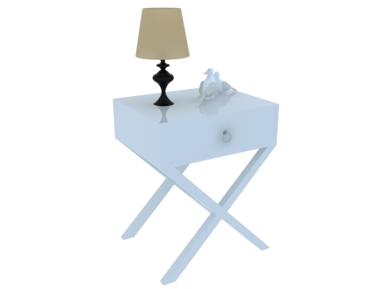 床头柜3D模型下载资料下载-简单床头柜3D模型下载