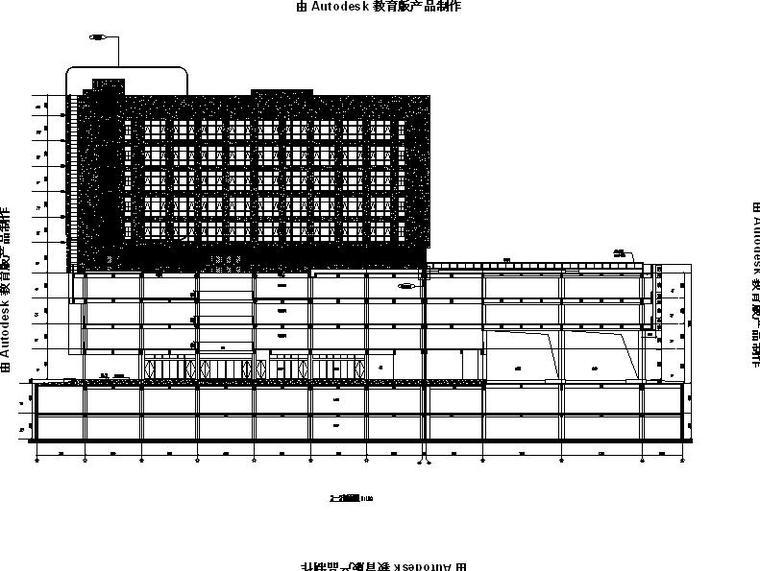 [合集]3套现代风格大型办公楼建筑幕墙施工图-3套现代风格大型办公楼建筑立面图