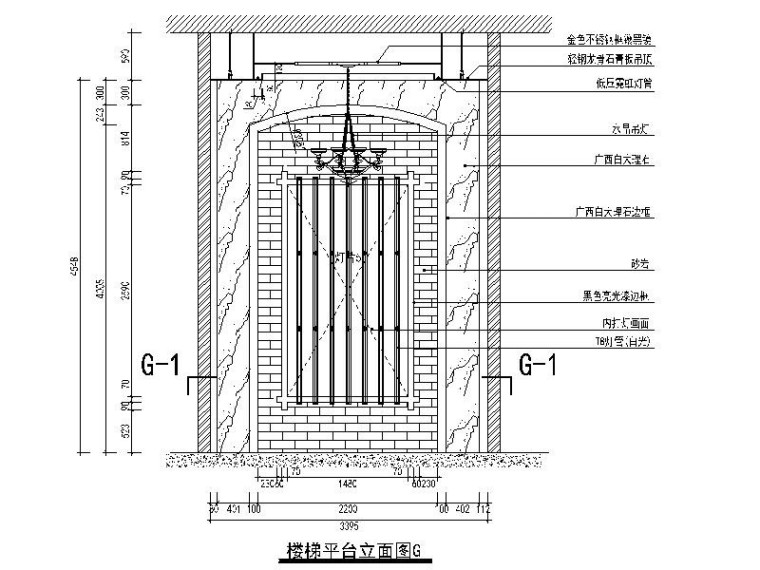 [广州]现代简约时尚个性旗舰店室内设计施工图（含效果图）-[广州]现代简约时尚个性旗舰店室内设计立面图