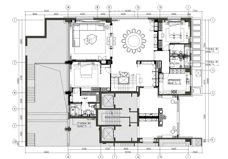 [北京]中赫万柳书院样板间施工图合辑(梁建国+梁景华+李玮珉+空间进化+索普设计）-5 3#D1首层给排水配置平面图_看图王