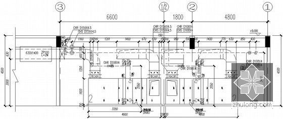 [南昌]商业街空调通风设计全套施工图(6栋建筑 大院图纸)-机房剖面图