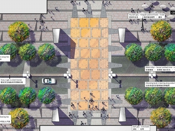 [西安]城市步行街景观规划设计方案-分区平面图