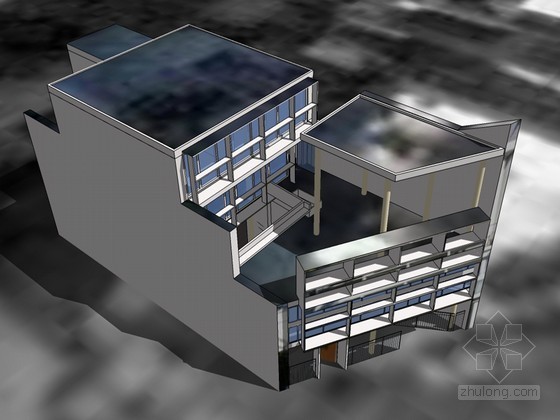 库鲁切特住宅SketchUp模型下载-库鲁切特住宅 