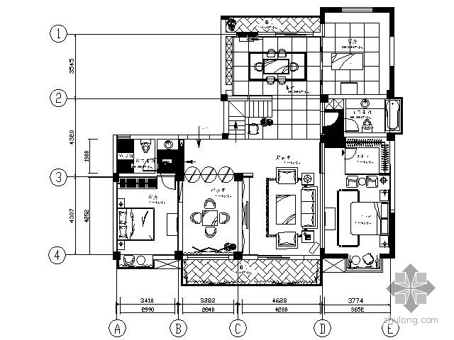 简约风格家装施工图资料下载-[江苏]现代简约中式家装施工图（含实景）