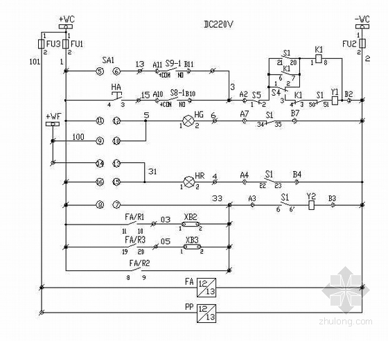 10kv双回路平面图资料下载-6kv双回路泵房接线图