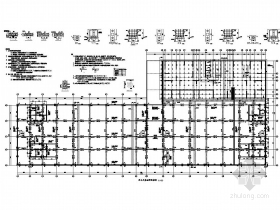 纯剪力墙结构图纸资料下载-[三亚]26层纯剪力墙结构办公楼结构施工图（地下一层）