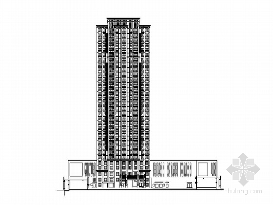 高层商业住宅施工图资料下载-[安徽]现代高层住宅及商业影院建筑施工图