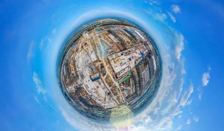 阿维拉市政会议及展览中心资料下载-航拍，中国在建全球最大会展中心，超级大工地！