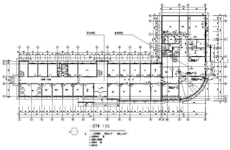 惠农新区社区卫生服务中心室内装修设计施工图（11张）-一层平面图