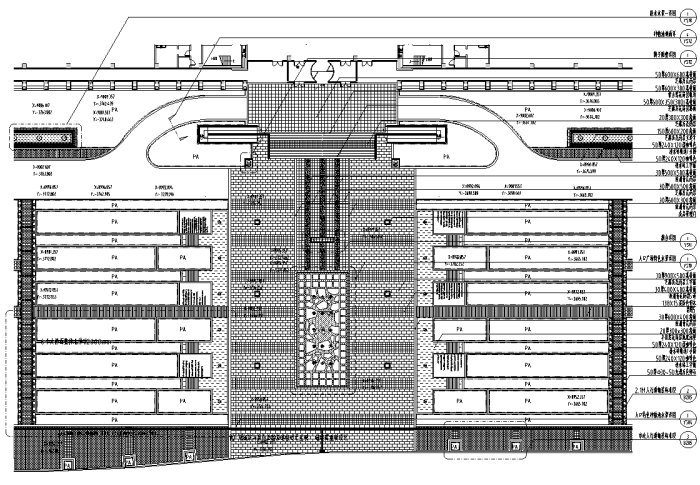 [陕西]新中式城市生态休闲广场景观设计全套施工图（附PDF施工图+部分效果图）-楼前广场设计平面图