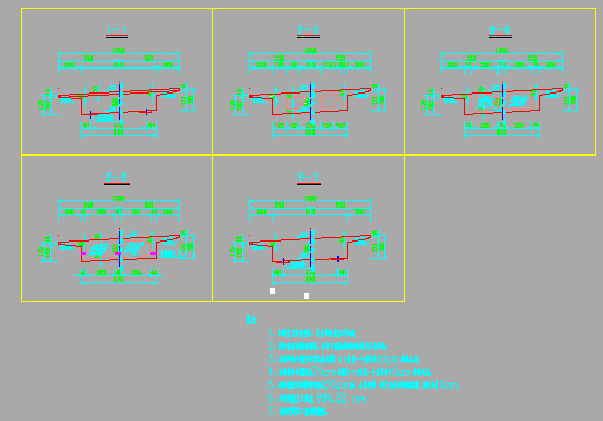 20座后张预应力现浇箱梁匝道互通桥梁设计推荐方案及比较方案图纸（CAD）-现浇箱梁一般构造图（第三联）