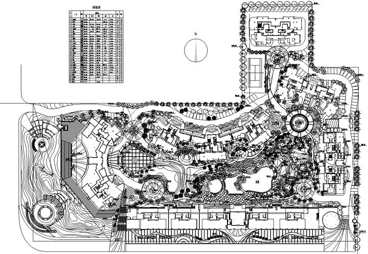 酒店花园平面资料下载-[广东]国际奢华酒店花园景观设计施工图（超全详图）