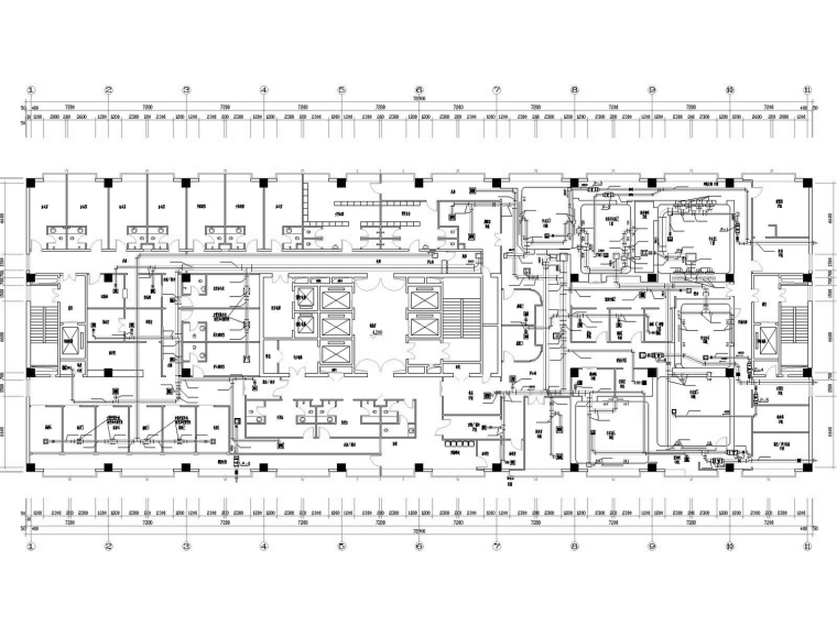 [北京]知名医院洁净空调及通风系统设计施工图-十层回、排风平面图.jpg