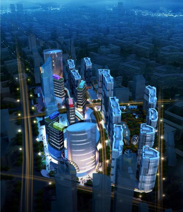 新中式办公室山东某现代资料下载-[山东]高层多业态现代风格城市综合体建筑设计方案文本