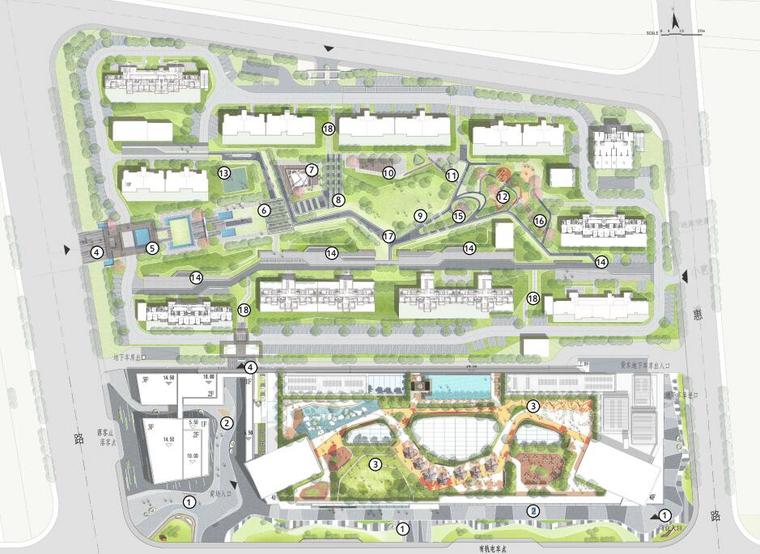 [上海]绿地松江居住区概念方案文本设计（PDF+40页）-总平面图