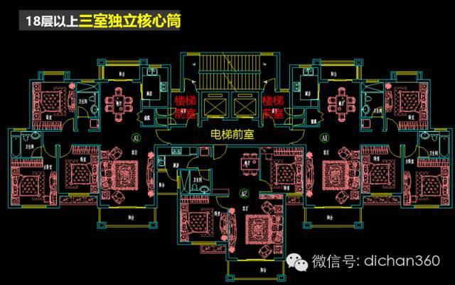 一梯三户是这样布局的_43