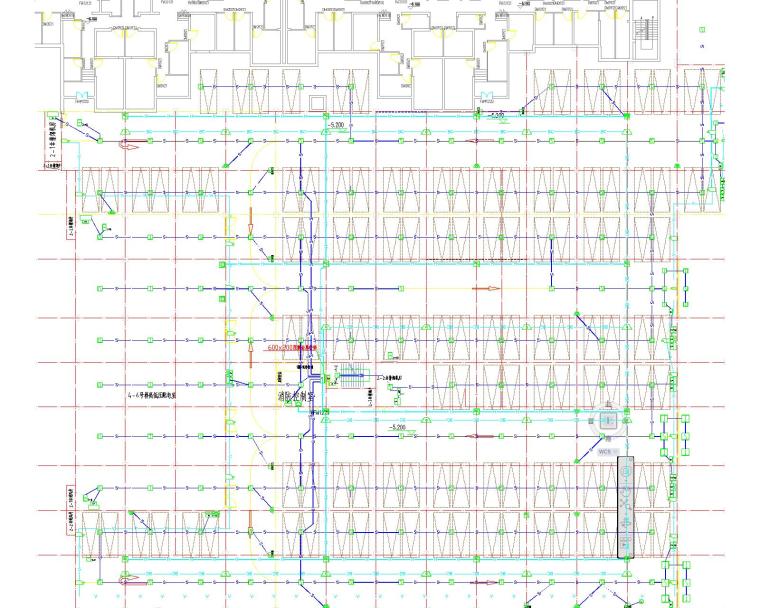 地下车库设计（包括照明系统;动力系统;接地系统;安全监控系统）-第二防火分区负一层火灾报警平面