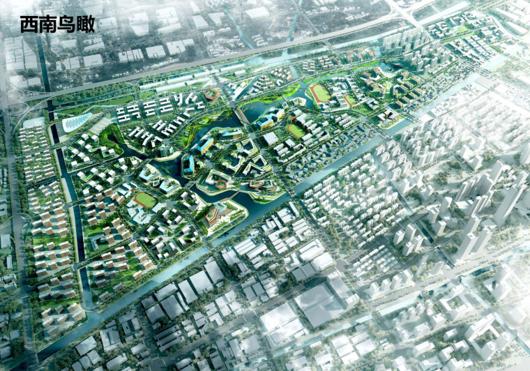 绿色低碳小镇资料下载-[浙江]伍兹贝格设计——杭州梦想小镇建筑方案文本