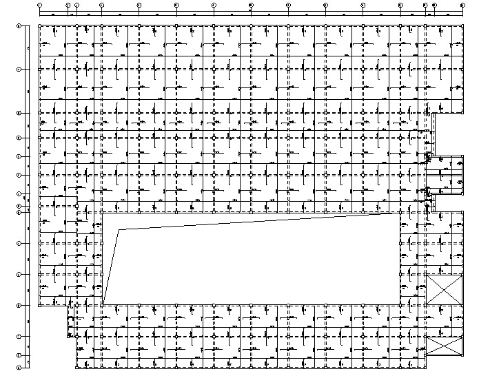 某4层图书馆全套设计(10000多平，含计算书、建筑/结构/施工图）-二层板配筋图
