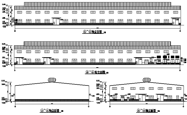 单檐庑殿式建筑图纸资料下载-福建细木工板车间单层门式刚架结构施工图