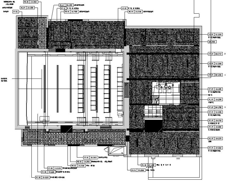 华谊兄弟办公室设计施工图（附效果图+物料表）-综合天花图