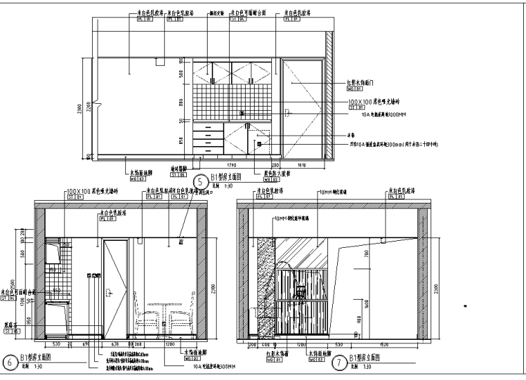 公寓样板间室内设计资料下载-上海礼顿国际公寓B1及B2-1型样板间室内设计施工图