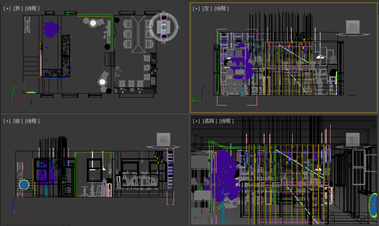 LOFT工业风格餐厅3D模型（附效果图）-全是土