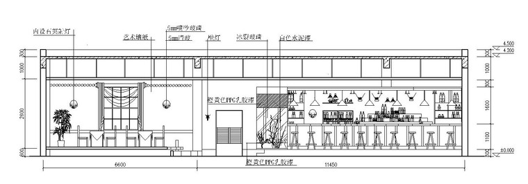 loft工业风格酒吧装修施工图(附效果图)