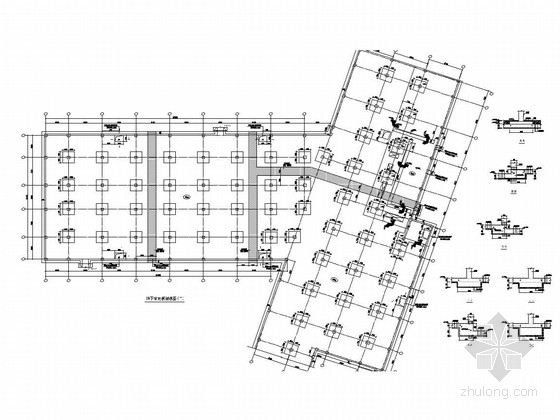 结构图含建施资料下载-630个车位框架结构地下车库结构图（含建筑施工图）